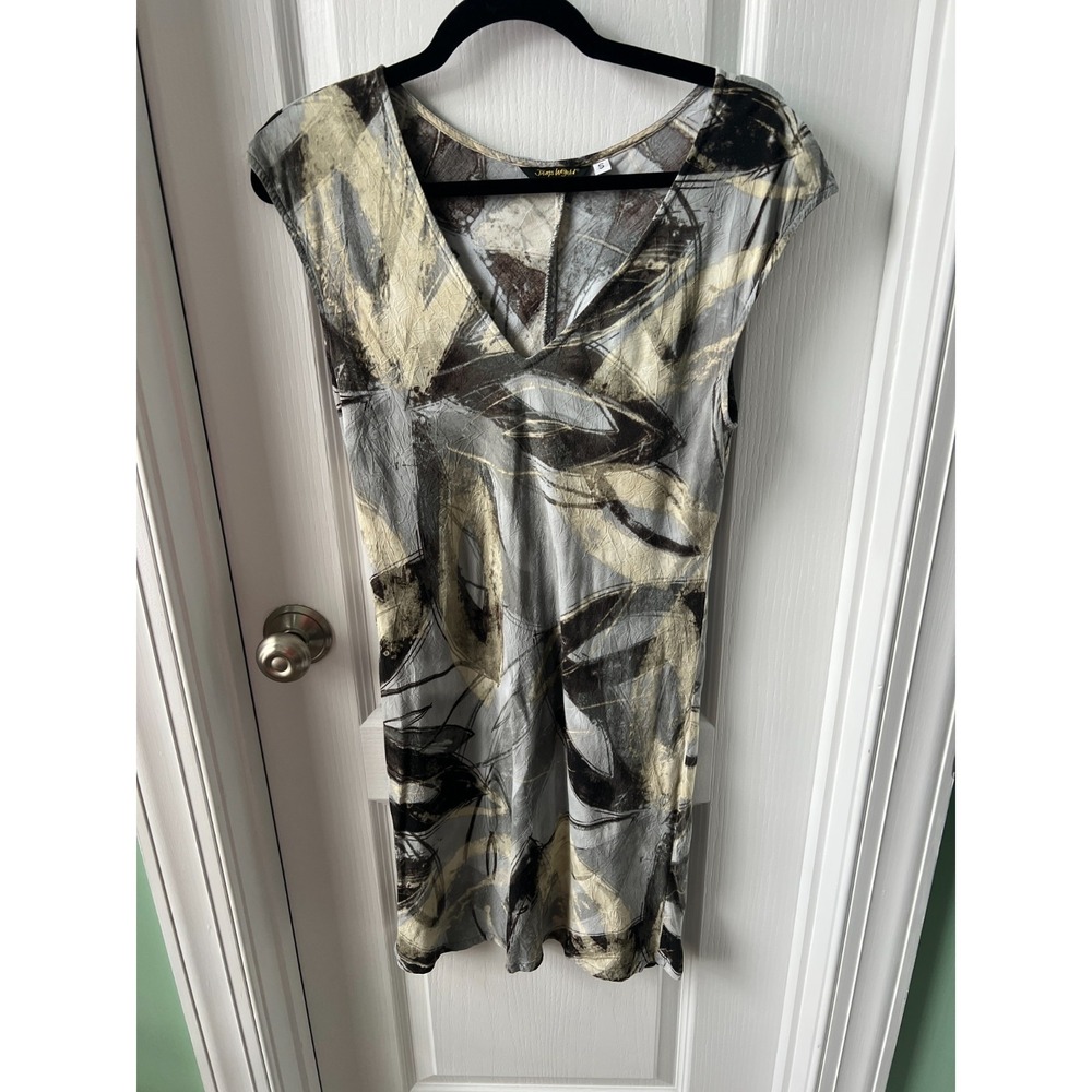 Jam's World Womens Dress Mini Skylight Gray Multicolor V Neck Size S